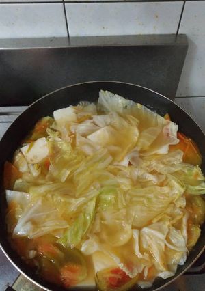 蕃茄高麗菜豆腐湯 的食譜成品照片