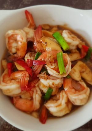 รูปของ กุ้งผัดพริกไทยดำ