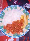 Camarones salteados con atún