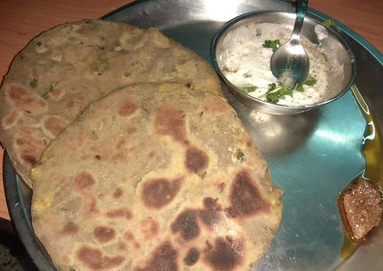 Step-by-Step Guide to Prepare Super Quick Homemade Mooli ke pudina Dahi paratha