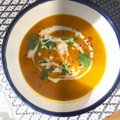 A picture of Slow Cooker Butternut Squash Soup.