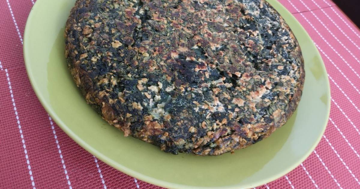 Tortilla de acelga con avena Receta de Andrea Victoria Riquelme Flores