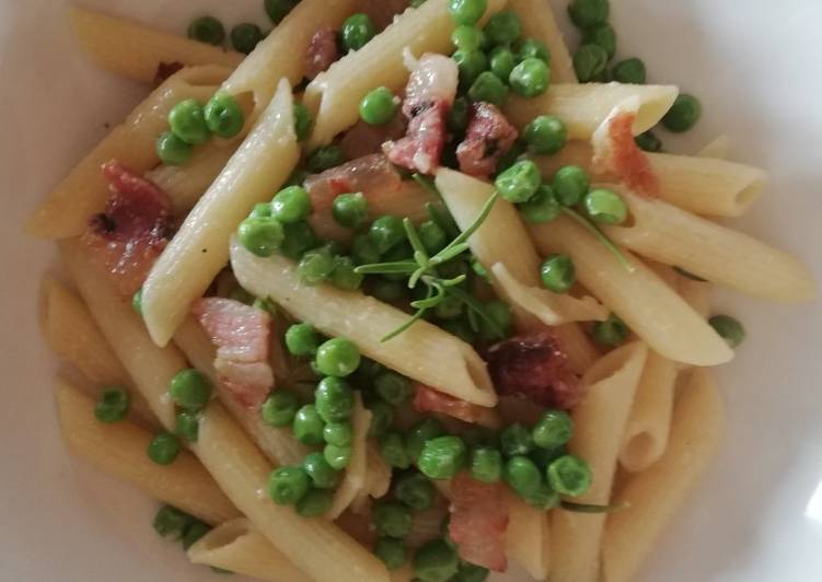 Recipe of Ultimate Pasta con piselli e pancetta