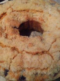 A picture of Blueberry Muffin Bundt Cake with Strudel Topping.