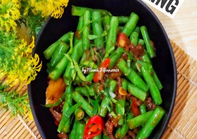 Resep Tumis Buncis Daging Sapi Giling Oleh Lanjarsih Mama Fifian