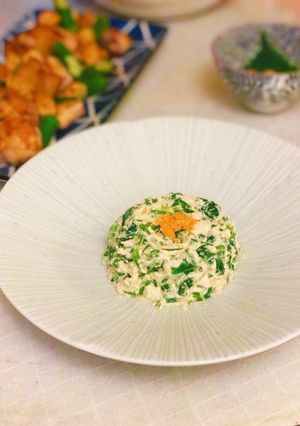 芝麻味增豆腐醬拌波菜 的食譜成品照片