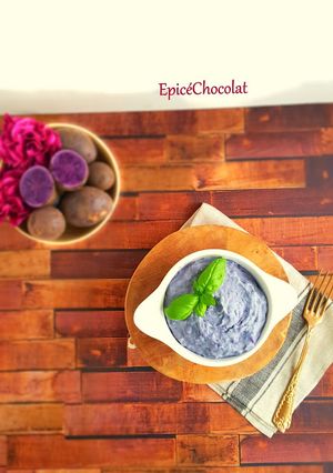 Une photo de Puree de vitelottes au mascarpone