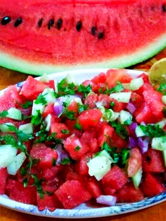 A picture of Watermelon Salsa.