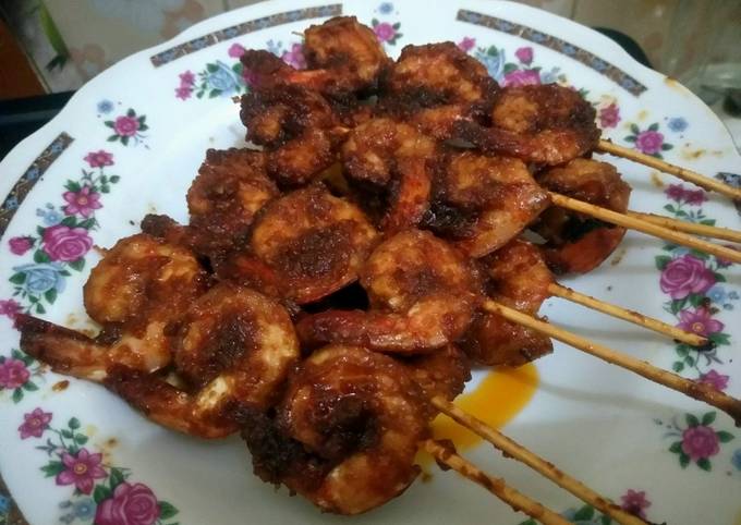 Udang bakar teflon pedas manis