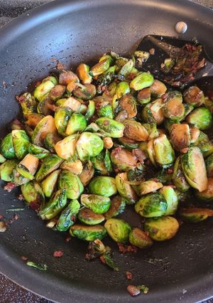 A picture of Candied Brussels sprouts.