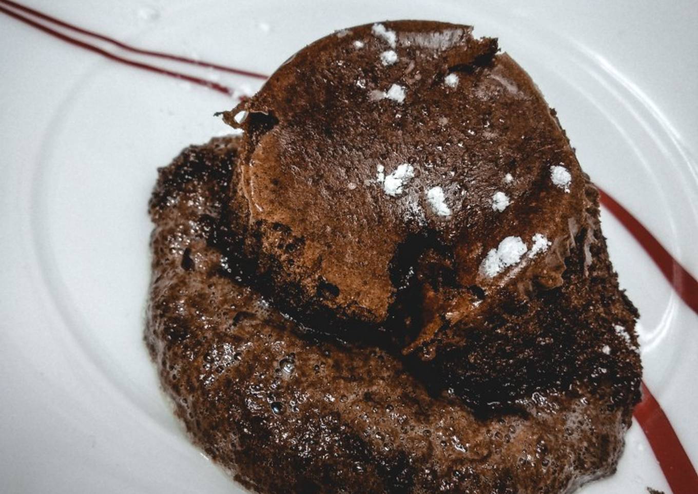 Coulant de chocolate saludable