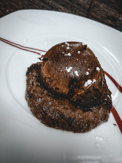 Una foto de Coulant de chocolate saludable