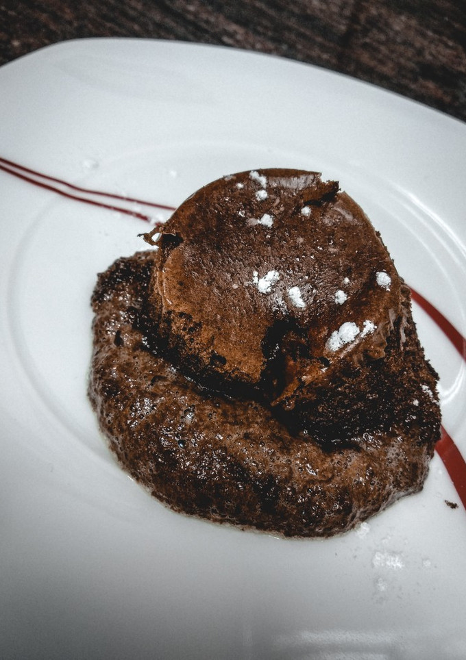 Una foto de Coulant de chocolate saludable