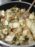 Súper Plato de Papas y Arvejas partidas