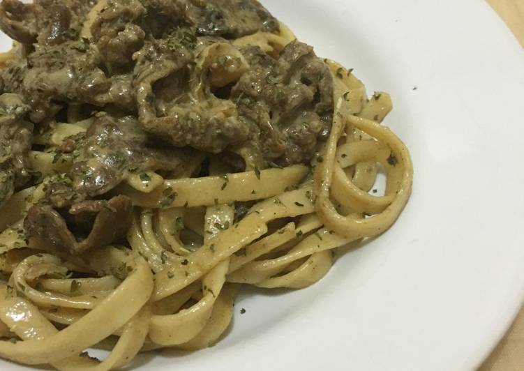 Beef Stroganoff Fettuccine