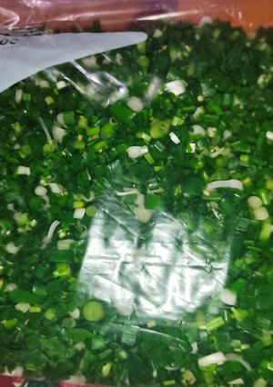 A picture of Green Spring Onions And Green Garlic.
