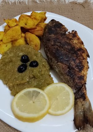 صورة لوصفة اطيب سمك 🐟 مشوي من مطبخي😋👌