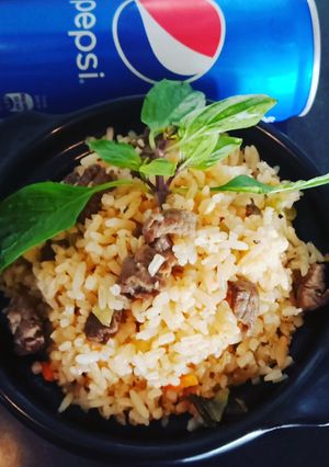 Hình của món Cơm chiên thịt bò & cải chua.