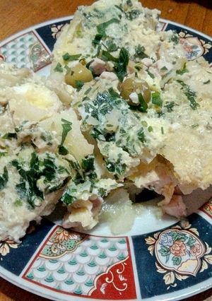 صورة لوصفة غراتان بطاطا وبسباس من دون فرن 😋😋👍