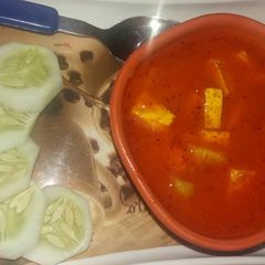 A picture of Aloo paneer ki sabzi.
