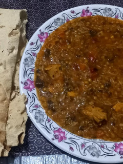 عکسی از دستور سوپ برنج دال عدس 🥣