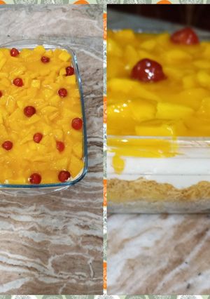 صورة لوصفة اسهل واحلي طريقه كنافه بالمانجة😋😋