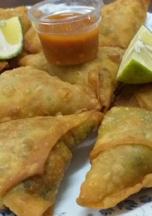 A picture of Vegetable Samosas# authors marathon.