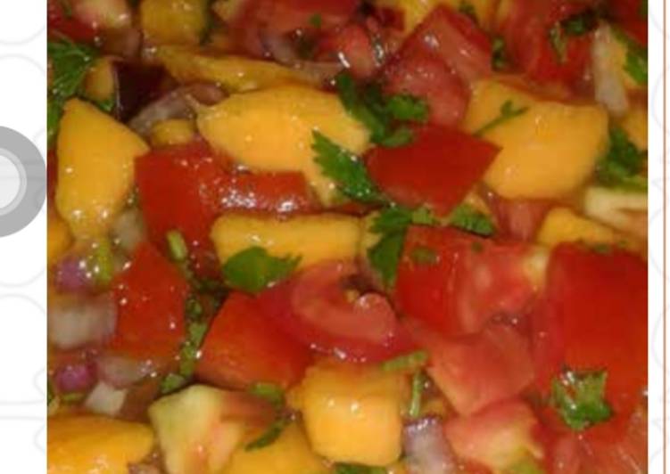 Steps to Prepare Perfect Mango Salsa # Salad contest