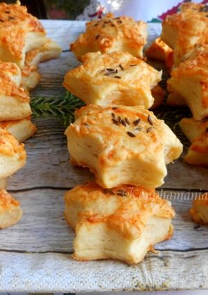 Sajtos csillagok recept fotója