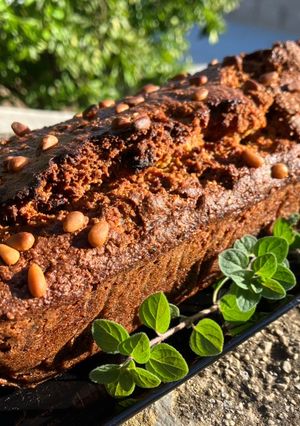Una foto de Pumpkin-pie 🎃 con harina integral y frutos secos