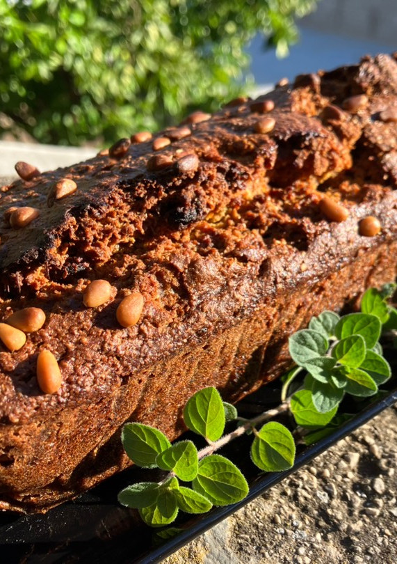 Una foto de Pumpkin-pie 🎃 con harina integral y frutos secos