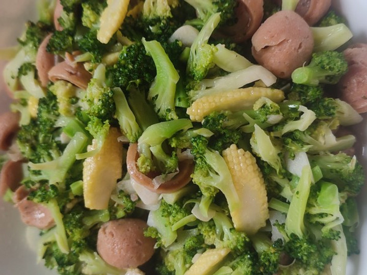 Wajib coba! Resep mudah memasak Brokoli Sosis Babycorn (simpel cuma pakai 1 bumbu dapur)  menggugah selera