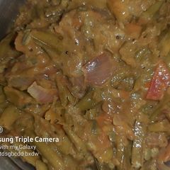 A picture of Cluster beans bhaji.