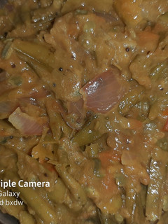 A picture of Cluster beans bhaji.