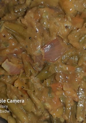 A picture of Cluster beans bhaji.
