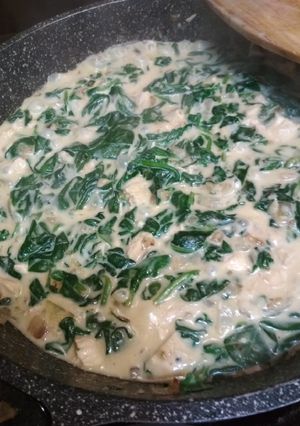 Foto principal de Pollo al curry con espinacas. Receta 7218