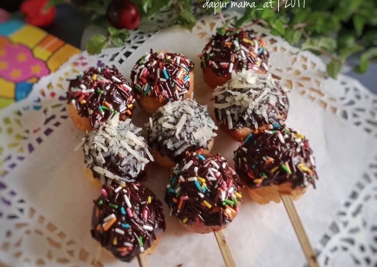 Cara Membuat Donat Sate : Resep Sate Donat Cokelat A La Selera