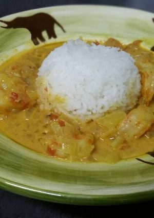 A picture of Spicy Shrimps in Coconut Milk.