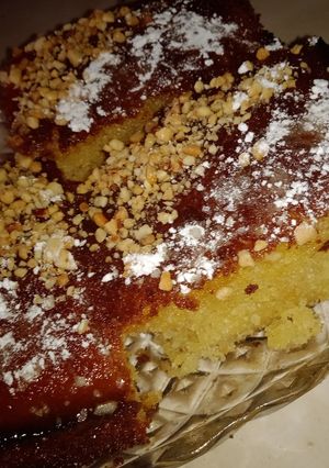 صورة لوصفة بسبوسة بطريقة جديدة اقتصادية 😘 وقنبلة فالبنة 🤤