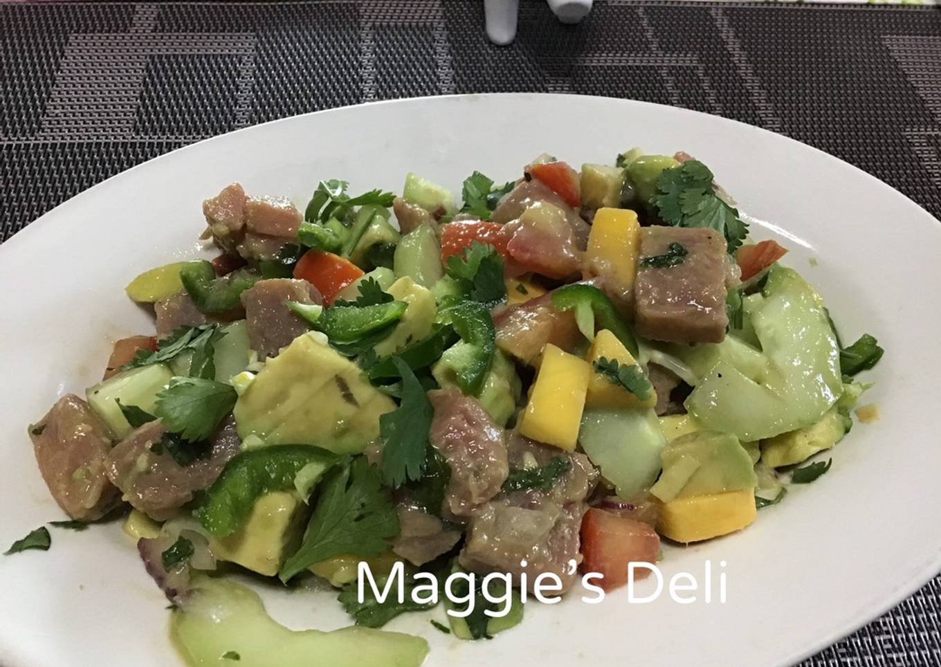 Ceviche atún fresco con mango