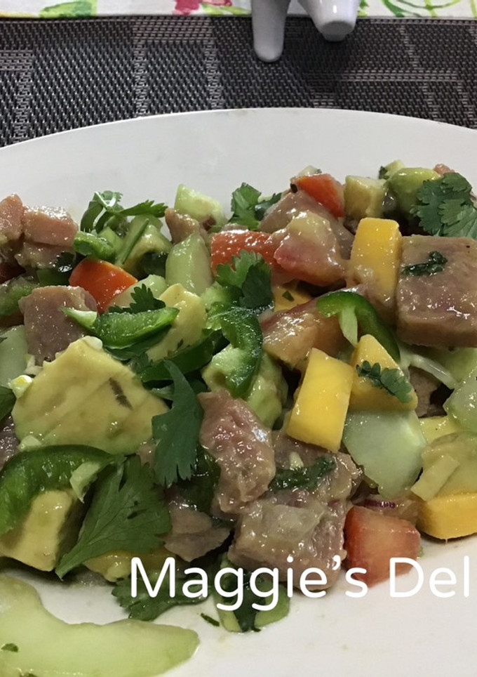 Una foto de Ceviche atún fresco con mango