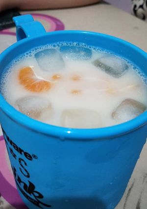Foto resep 71.Pink Jelly Yakult drink with real Orange