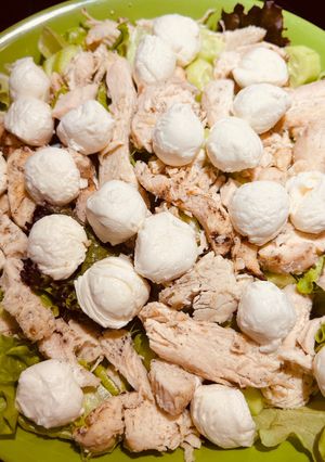 A picture of Pearl Mozzarella Chicken Salad.