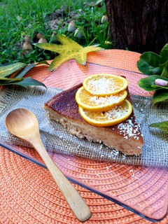 Una foto de Budín de pan y naranja 🍊🍊🍊