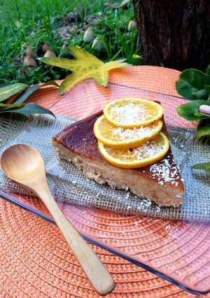 Una foto de Budín de pan y naranja 🍊🍊🍊