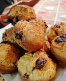 Muffin de avena coco y chocolate