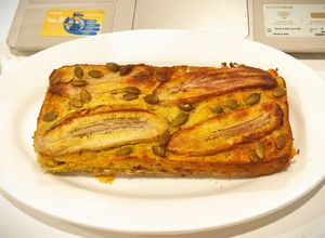 Hình của món Bánh 2 lớp Khoai lang Chuối nướng Eat clean.