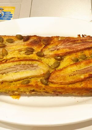 Hình của món Bánh 2 lớp Khoai lang Chuối nướng Eat clean.