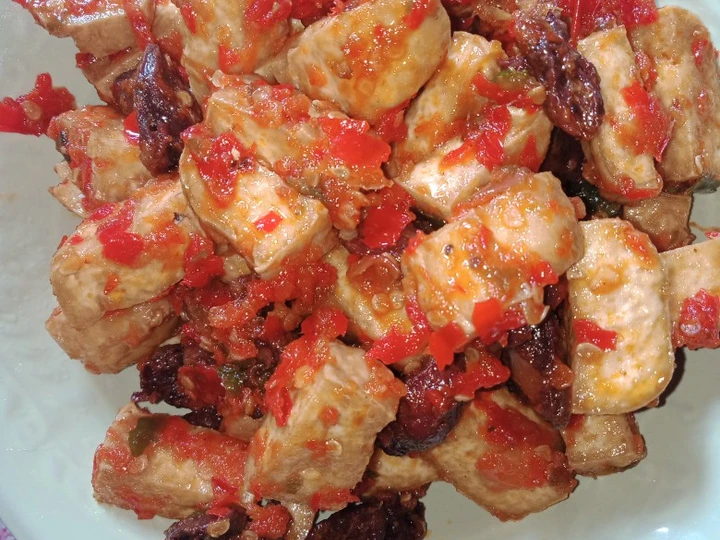 Cara Gampang Menyiapkan Resep 26. Sambal tahu jantung ayam yang Lezat Anti Ribet, Bisa Manjain Lidah