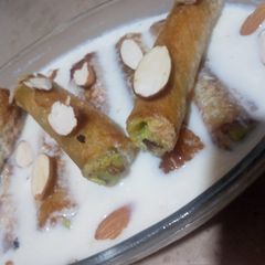 Shahi tukray roll ups A picture of Shahi tukray roll ups.